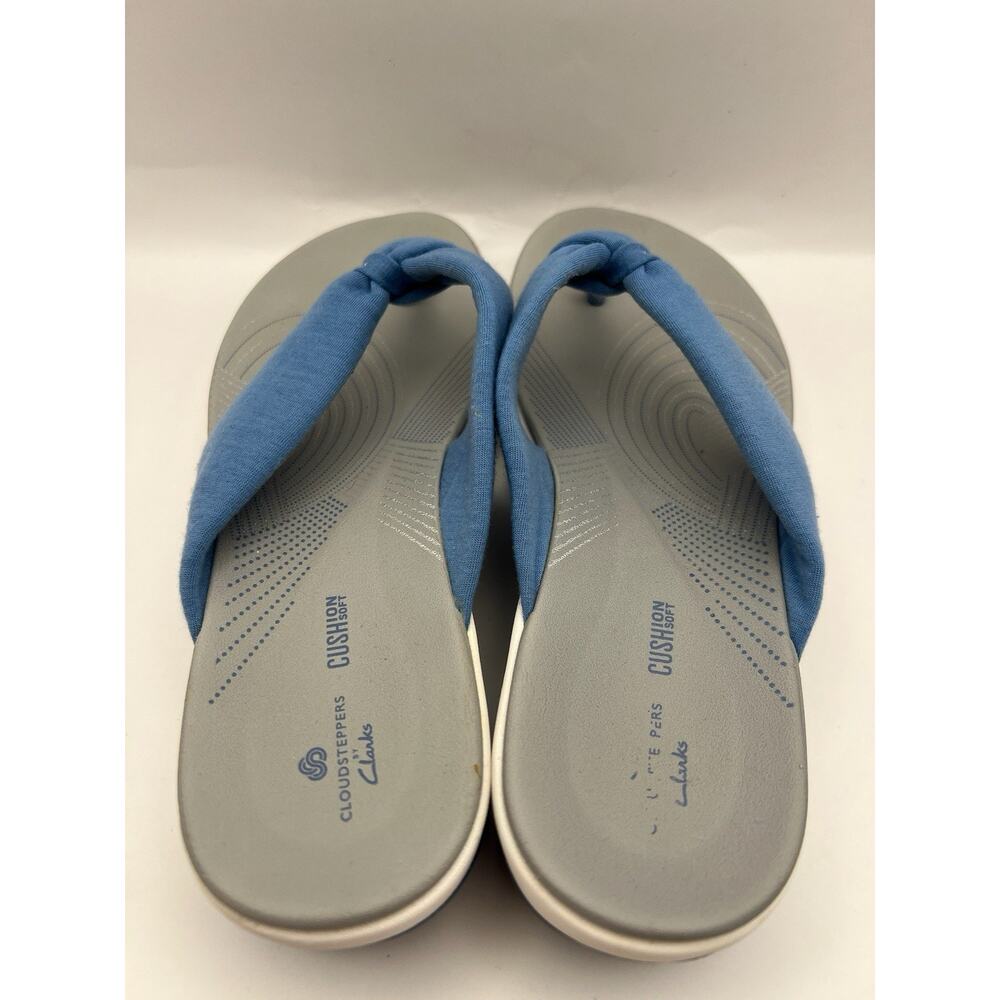 Clarks Arla Glison Blue Flip Flops Women Size 7 - Picture 7 of 9
